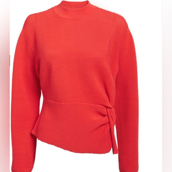 Michelle Mason Mock Neck, Long Sleeves, Twisted Ribbed Sweater - Picture 12 of 13